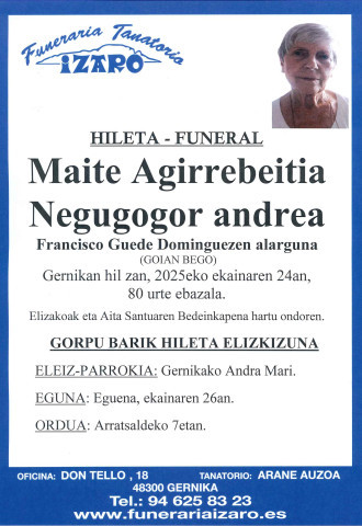 Maite Agirrebeitia Negugogor