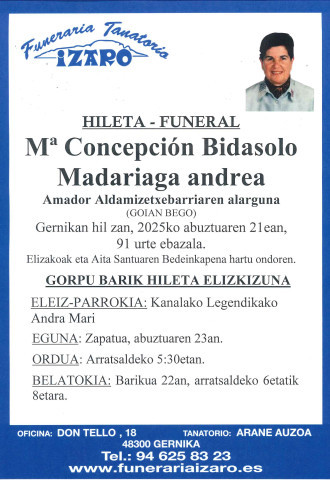 Maria Concepcion Bidasolo Madariaga