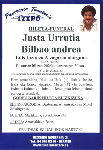 Justa Urrutia Bilbao