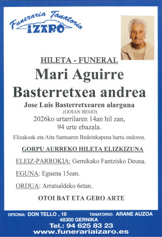 Maria Juana Aguirre Basterrechea