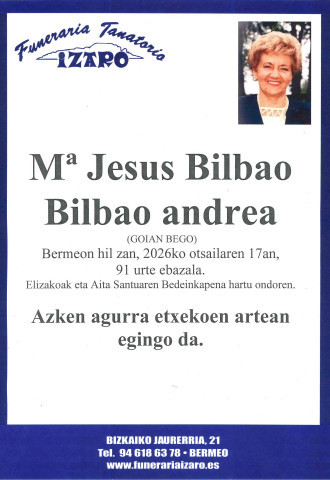 M&ordf; Jesus Bilbao Bilbao