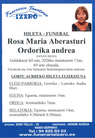 Rosa Maria Aberasturi Ordorika