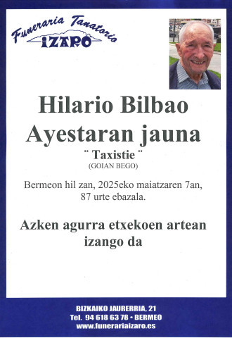 HILARIO BILBAO AYESTARAN